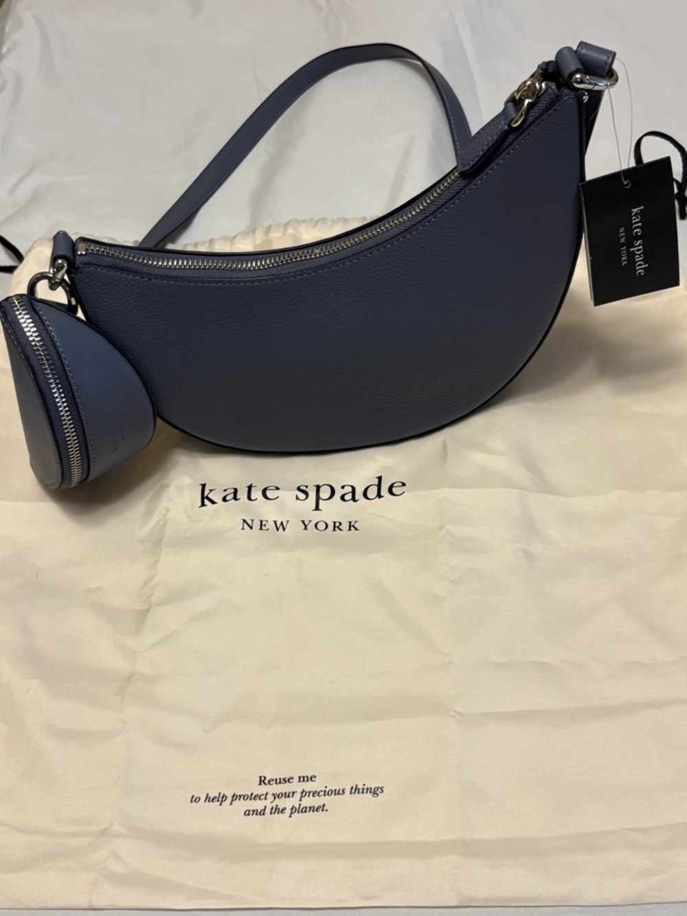 kate spade Crescent Shoulder Bag in Slate Blue
